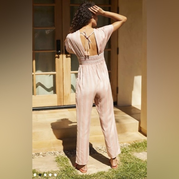 L Space Striped Cover-Up Jumpsuit XS - Picture 9 of 12